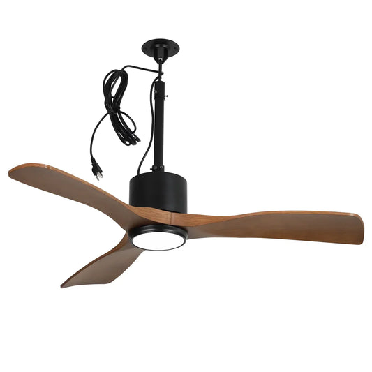 42-inch modern outdoor ceiling fan with LED light and remote control for patios or cafés