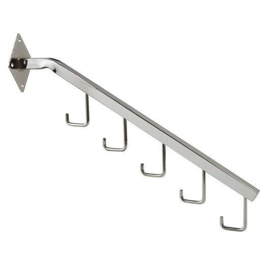 5 Hook Waterfall for 18" Square Tubing - Chrome - 1