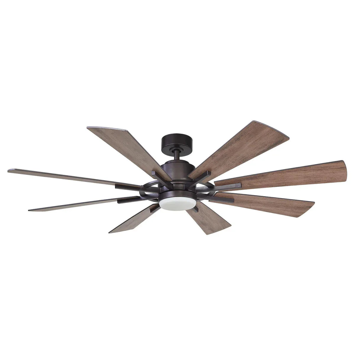 60-inch oil-rubbed bronze windmill ceiling fan with LED light and remote control for rustic dining spaces