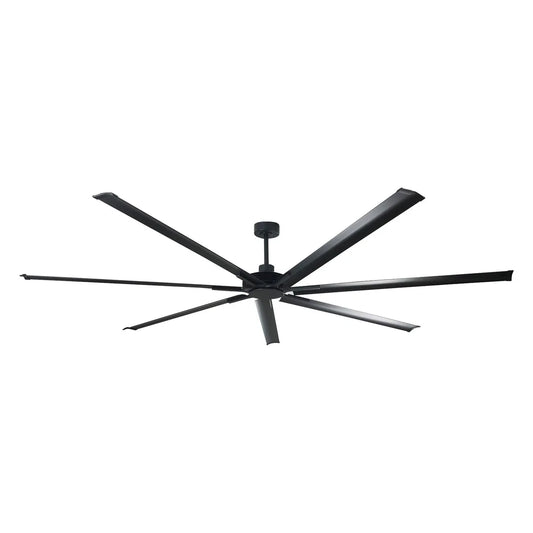 This fan is designed for large indoor spaces.&nbsp; 7-blade aluminum reversible fan blades create a sophisticated urban edge. It also comes with a 6-speed remote control.&nbsp;
Choose from 84"W or 100"W
Choose from white, silver or black finishes
Rod Length: 8 inches and 12 inches