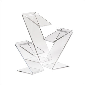 Set of 3 Beveled Edge Z-Shaped Shoe Risers - 1