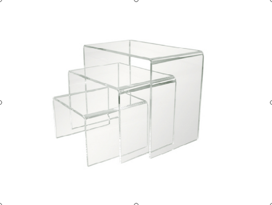 RECTANGULAR ACRYLIC DISPLAY RISERS - 1