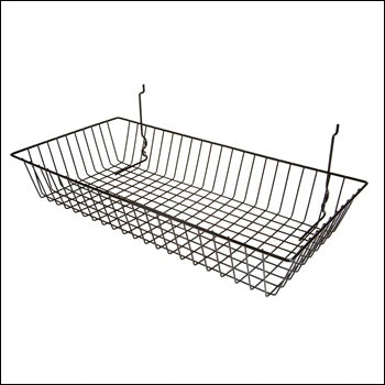 24"W x 12"D x 4"H Shallow Basket (Set of 6) - Multiple Finish Options - 1