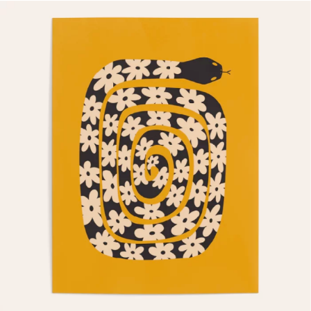 Black Cream Snake Flower