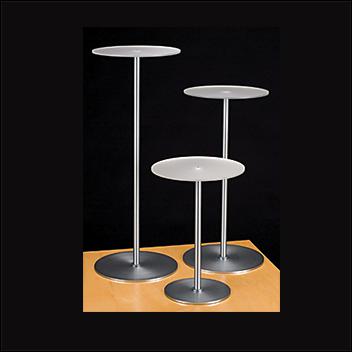Brushed Chrome Risers - Acrylic Top - 1