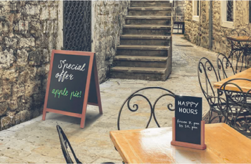 Chalkboard Sign Holder for Tabletop Double sided