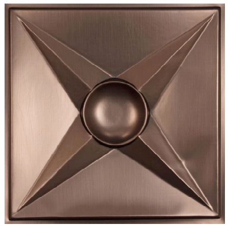 Circle Star Ceiling Tiles In Bronze