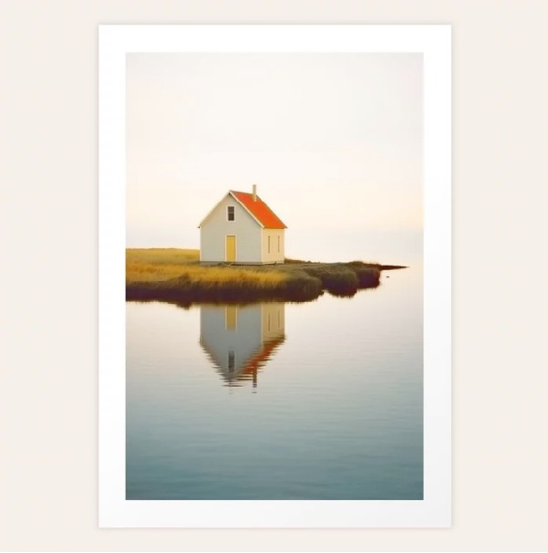 Cute Little Cabin In Iceland Art Print
