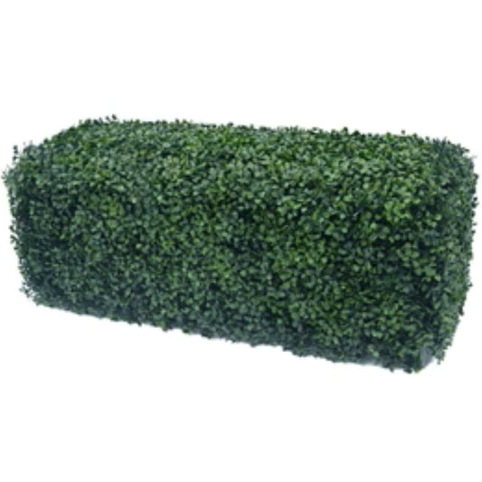 Premium artificial boxwood hedge measuring 40 by 10 inches