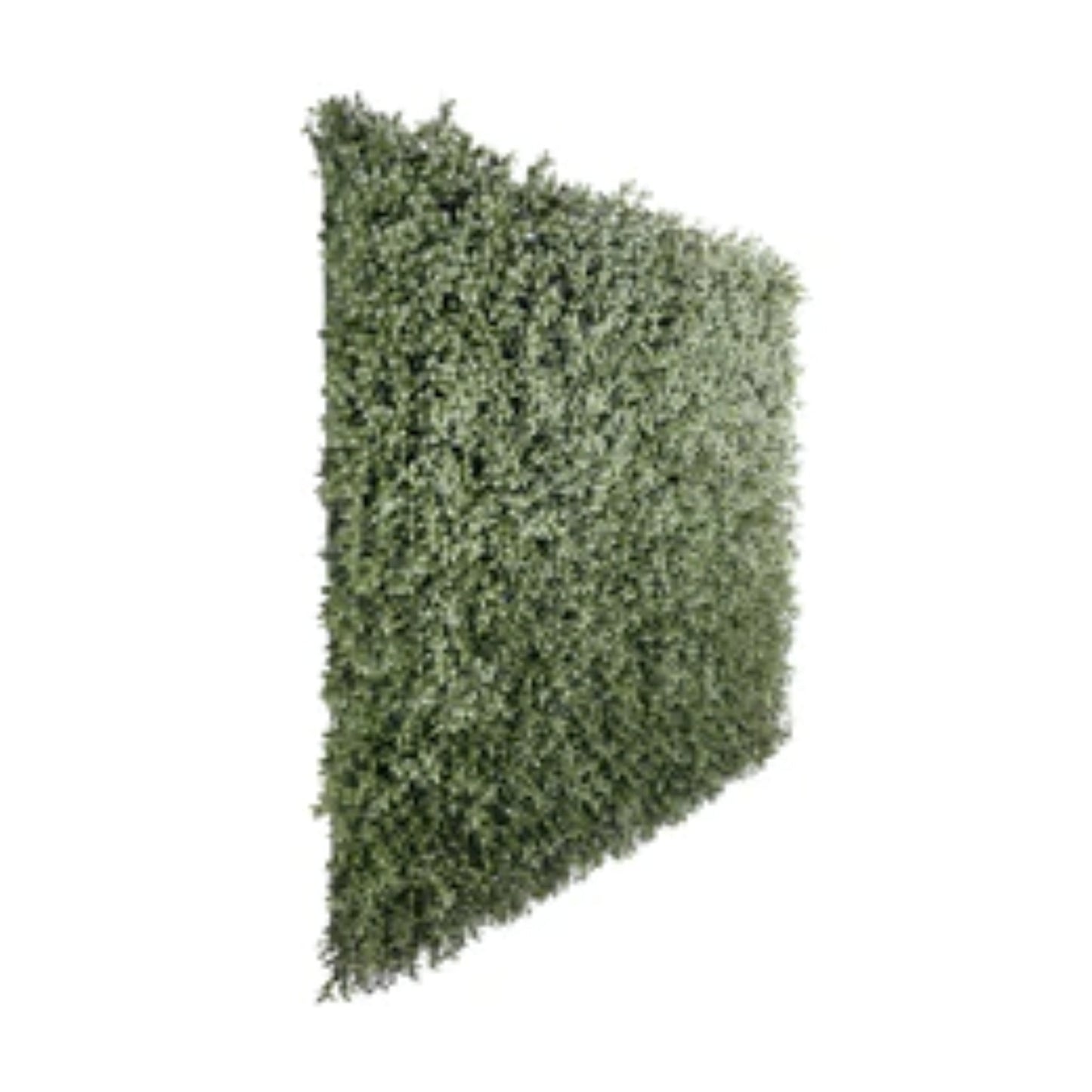 Close-up of thick artificial boxwood leaves on hedge wall panel
