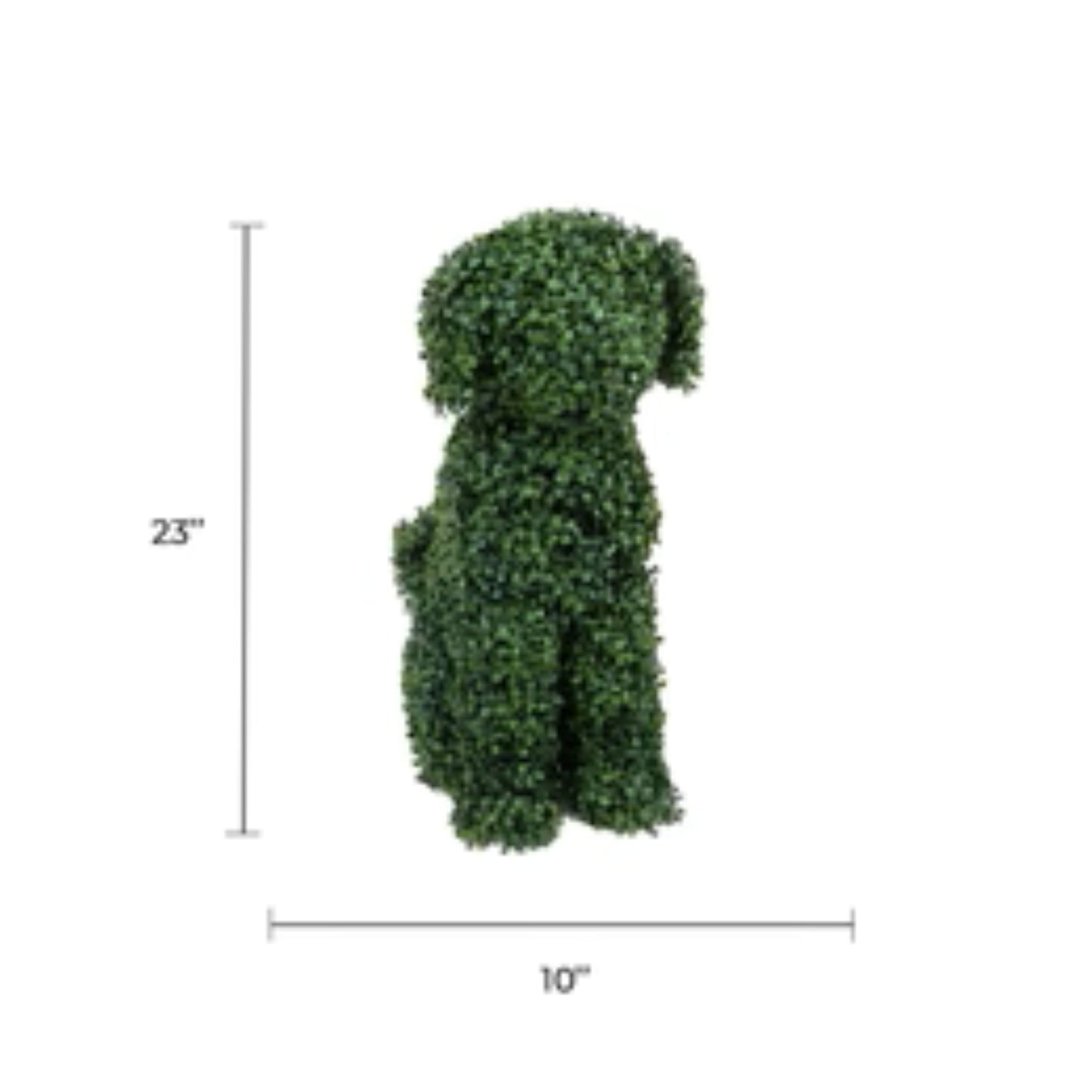 UV-resistant faux greenery dog décor