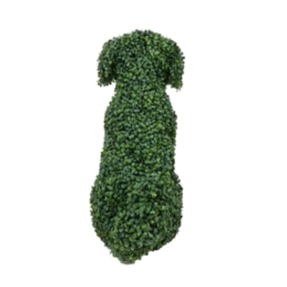 artificial boxwood dog indoor and outdoor ornament