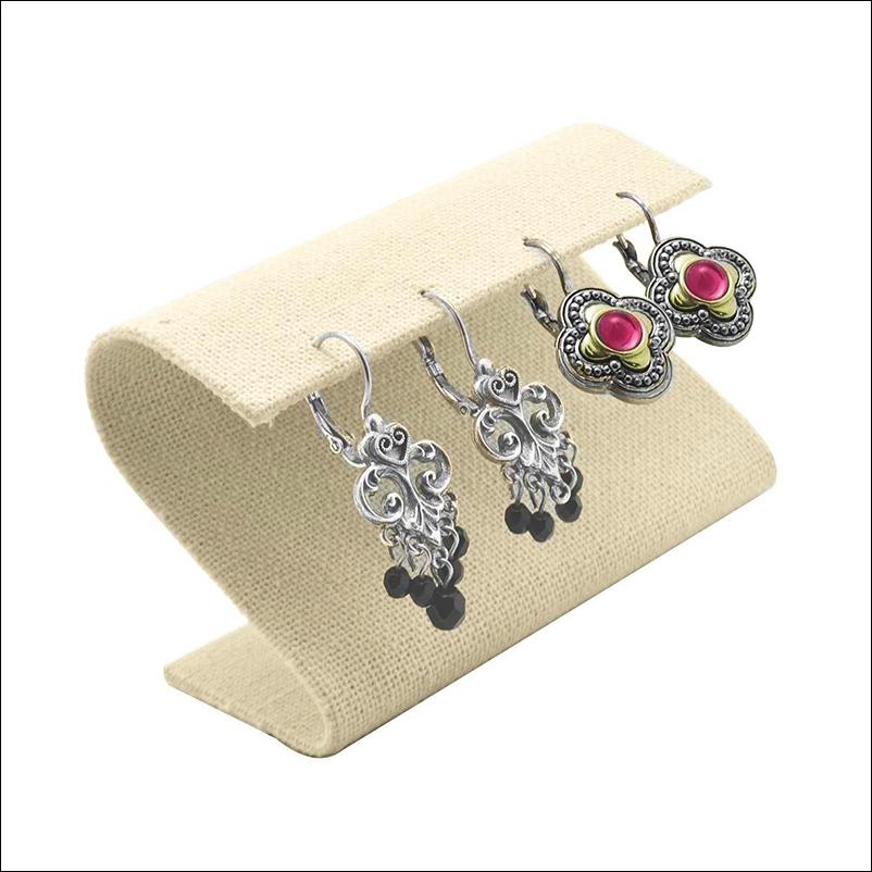 Linen Curved Earring Stand - 1