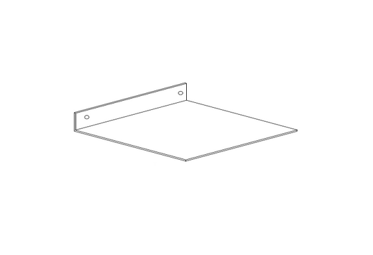 HD 1/4" Flat Shelves: Wall mount or Slatwall Note we often make acrylic shelves that are simply flat and polished for use with shelf brackets - 1