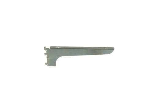 Universal Wood Bracket For use with universal slotted standards with 1/2" slots on 1" centers. Top of bracket is 1/2" wide for better stability and contains screw holes to fasten shelves to bracket. Satin finish - 1