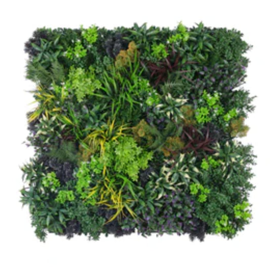 Ultra Luxury Floral Fusion artificial vertical garden panel measuring 40 by 40 inches