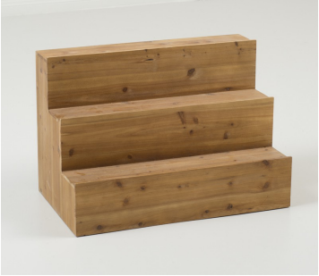 Wooden Large 3 Step Display - 1