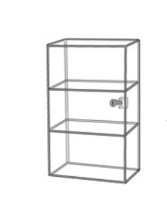 Acrylic 3 Shelf Tower 13"W x 7.5"D x 21"H - 1