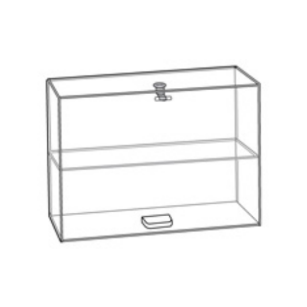 Acrylic Horizontal 2 Shelf-w 21"W x 7"D x 13"H - 1