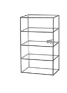 Acrylic 4 Shelf Tower 13"W x 7.5"D x 21"H - 1