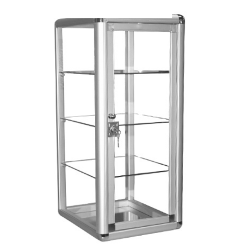 Metal Tower Counter Case with Lock 14"L x 12"D x 27"H - 1