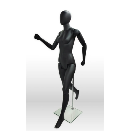 Female mannequin, flexible egghead, arms and legs with articulated hands. - 1