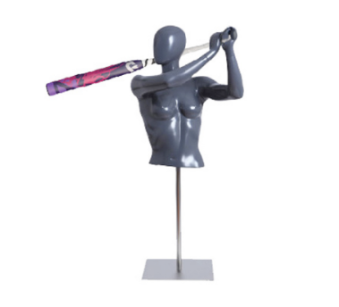 Female Mannequin Holding a Softball or Baseball Bat - 1