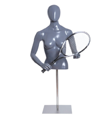 Female Mannequin holding a tennis racket - 1