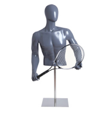 Male Mannequin holding a tennis racket - 1