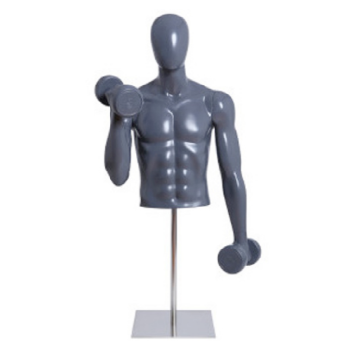 Male Mannequin curling dumbell weights - 1