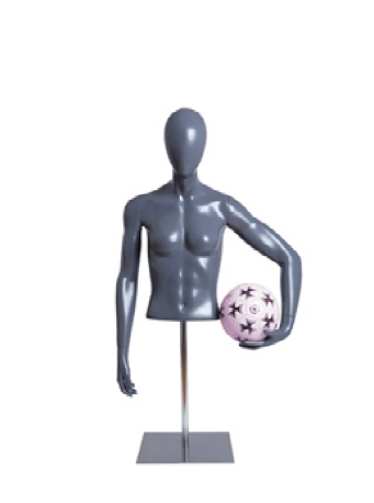 Female Mannequin Holding a Soccer Ball - 1