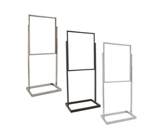 22" X 28" SINGLE BULLETIN SIGN HOLDER WITH RECTANGULAR TUBING BASE - 1