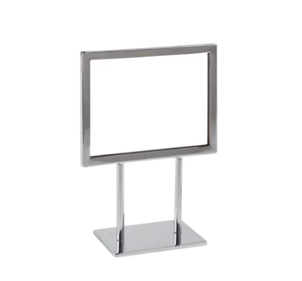 METAL SIGN HOLDER WITH MITERED CORNERS WITH FLAT BASE - 1