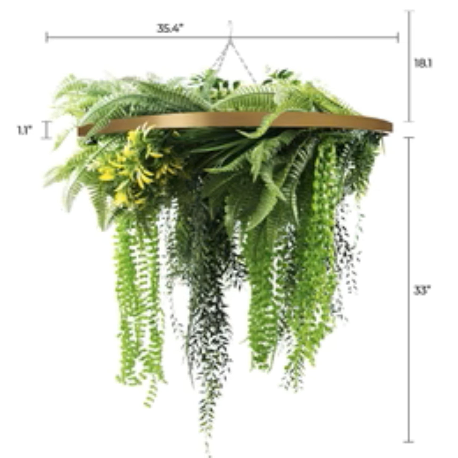 large UV-resistant greenery wall disc