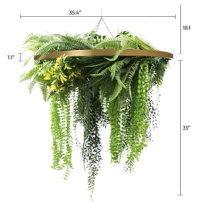large UV-resistant greenery wall disc