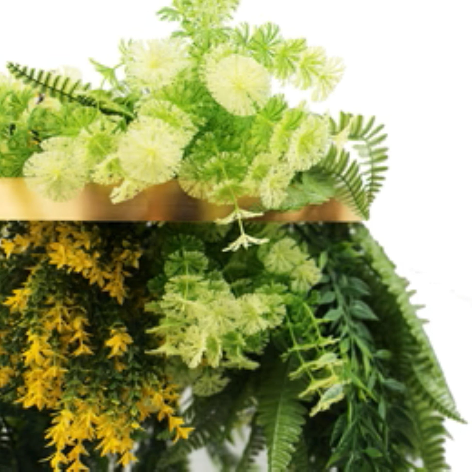 artificial tropical plant disc for indoor or outdoor spaces