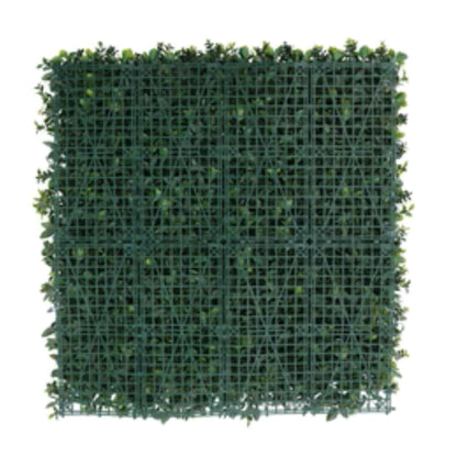 Luxury Green Tropics artificial living wall panel measuring 40 by 40 inches back view