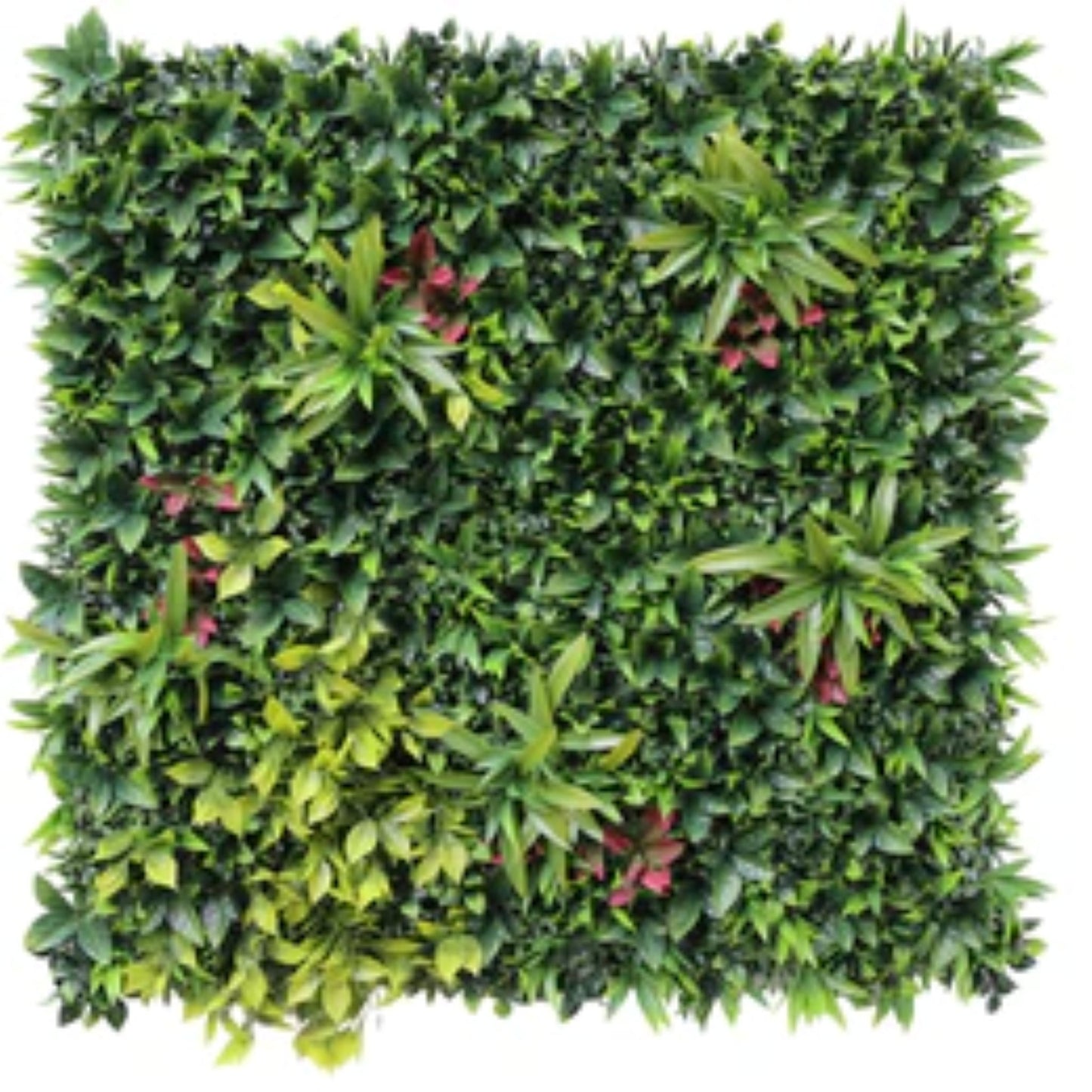 Luxury Green Meadows artificial vertical garden panel measuring 40 by 40 inches