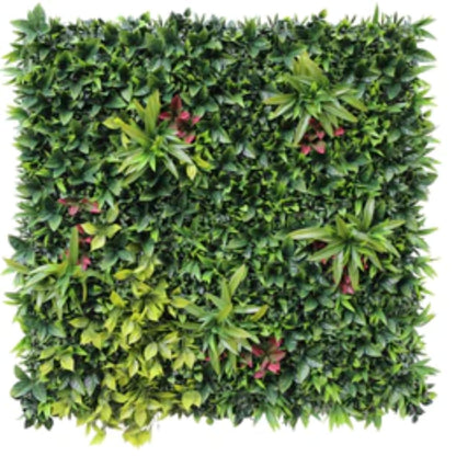 Luxury Green Meadows artificial vertical garden panel measuring 40 by 40 inches