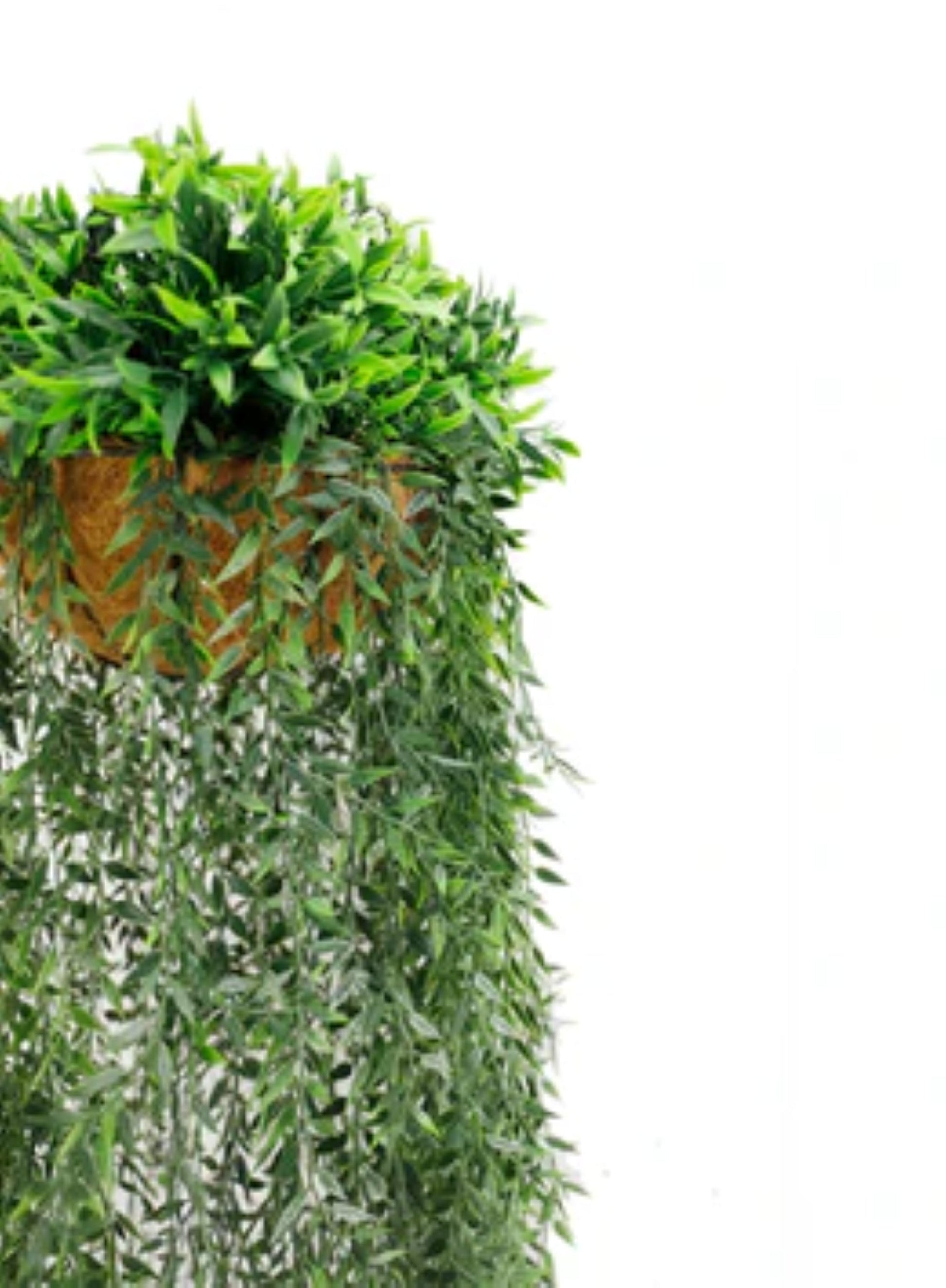 Oversized artificial fern with realistic layered fronds