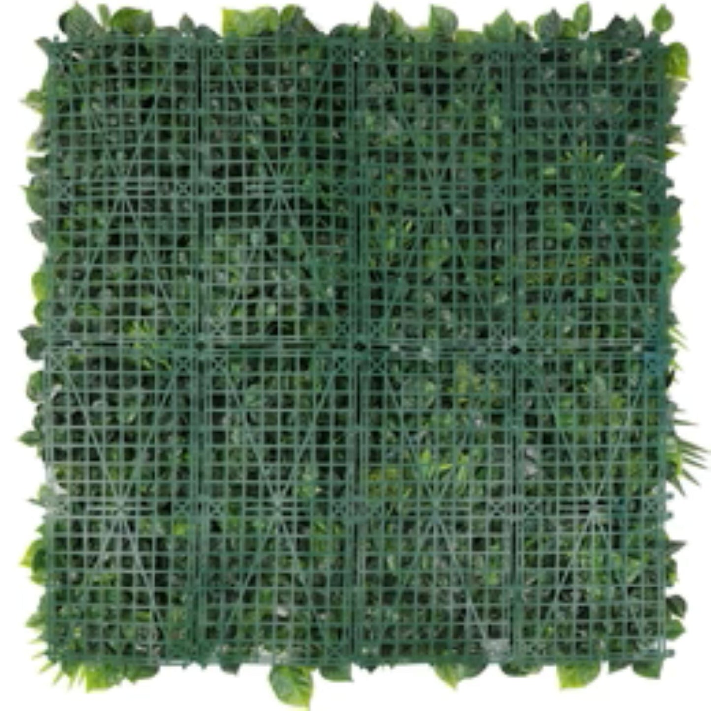 Commercial UV-resistant flowering tropical artificial greenery panel back view