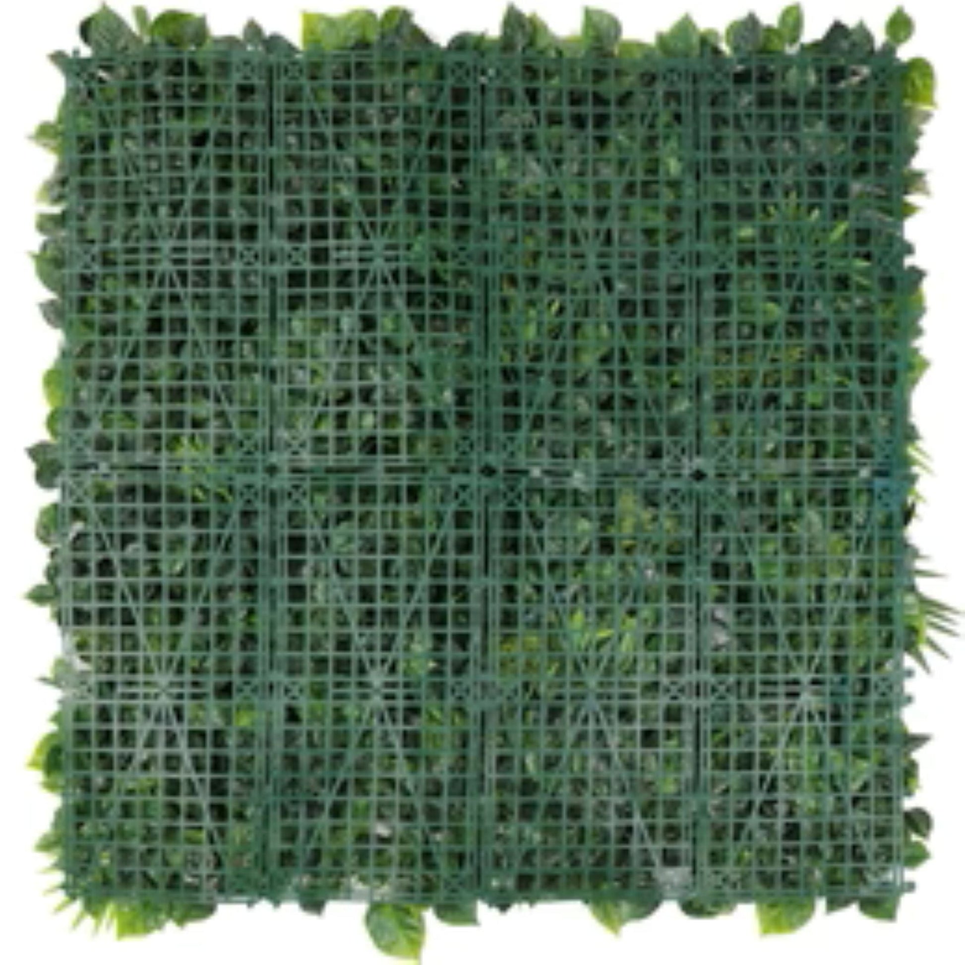 Commercial UV-resistant flowering tropical artificial greenery panel back view