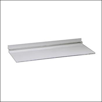 Slatwall Injection Molded Acrylic Shoe Shelf - 1