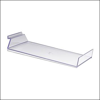Slatwall Injection Molded Styrene Slanted Cap Shelf w/ Front Lip - 1