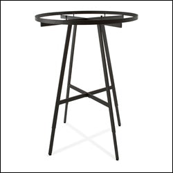 42" dia Round Folding Rack - Rectangular Tubing - Matte Black - 1