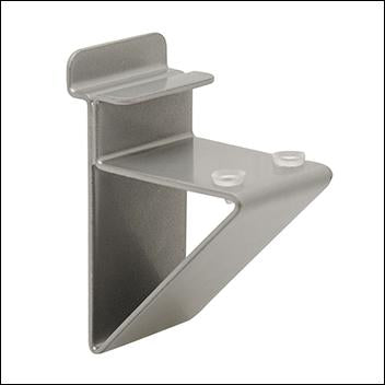 1" Metal Slatwall Brackets for Wood Shelves - Black & Silver - 1