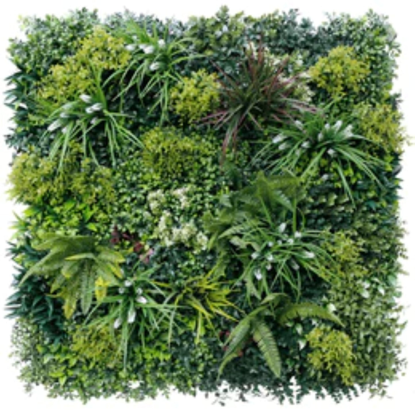 Ultra-Luxury Lush Spring artificial vertical garden panel measuring 40 by 40 inches