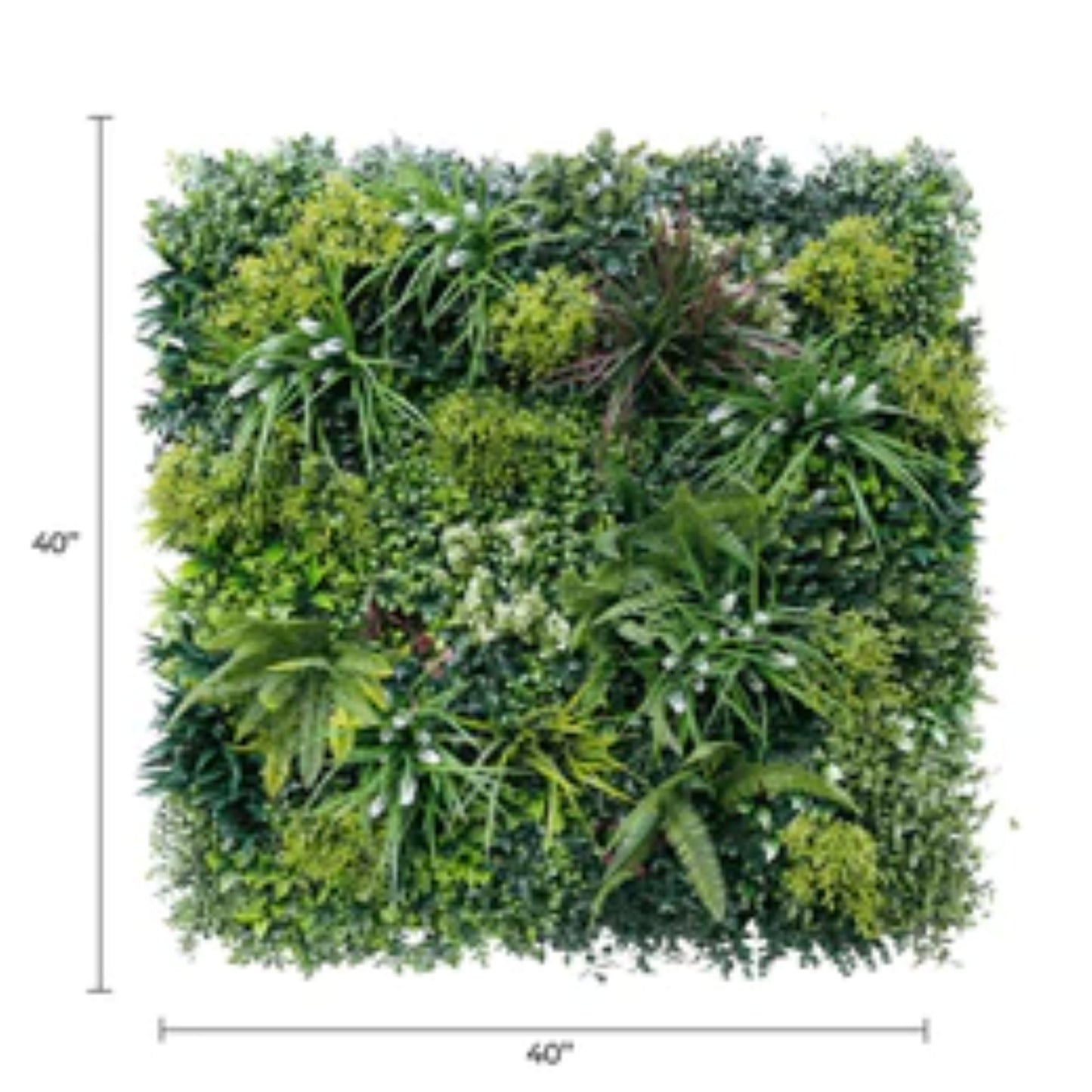 V-resistant commercial artificial spring greenery wall panel