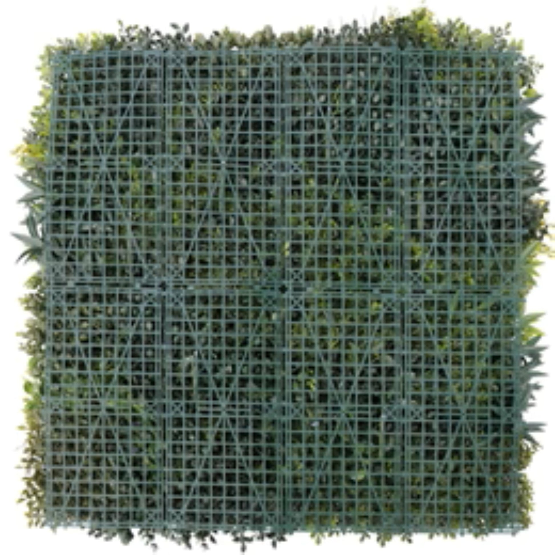 Lush Spring faux living wall installed in a restaurant or hospitality setting back view