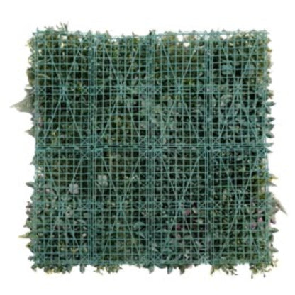 Commercial-grade UV-resistant artificial fern greenery panel back side.